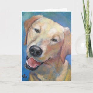 Hello, Yellow! Lab Art Greeting Card