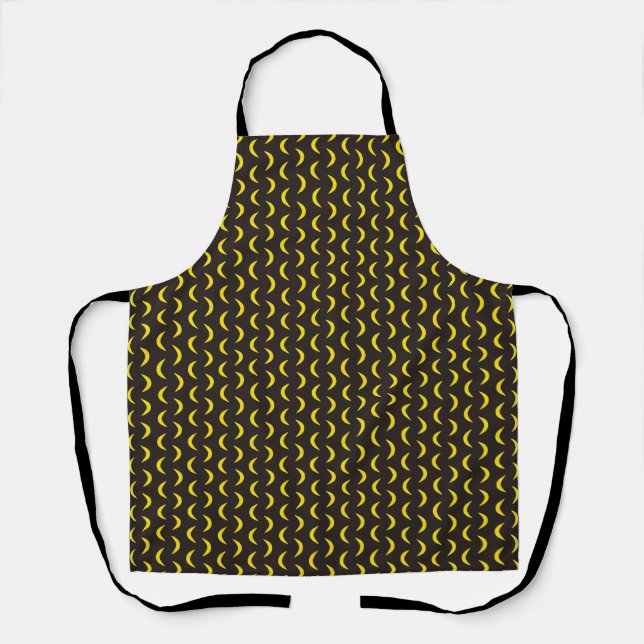 Hello Yellow Moon - seamless Halloween pattern. Apron (Front)