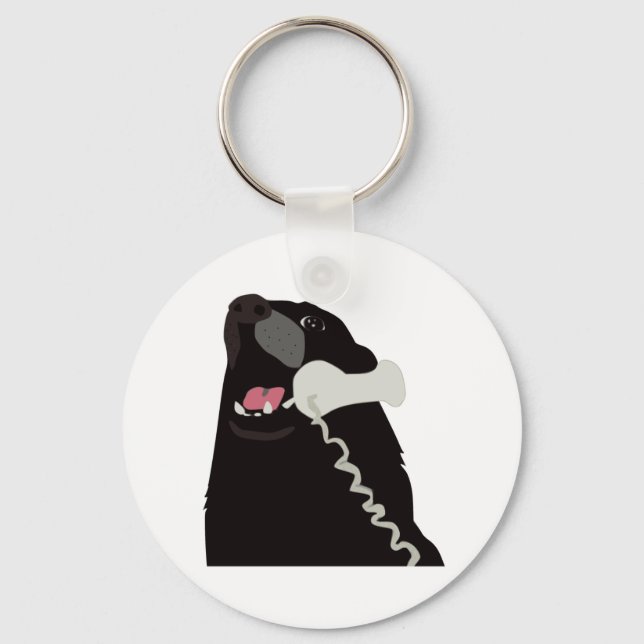 HELLO YES THIS IS DOG telephone phone Key Ring (Front)