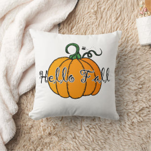 Hellow Pumpkin Fall Pumpkin Hello Fall Cushion