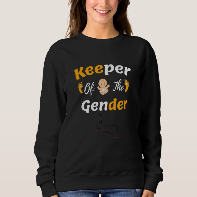 Helloween Keeper Of The Gender Reveal Baby Announc Sweatshirt (Front)