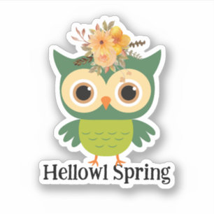 Hellowl Spring Cute Owl Hello Spring