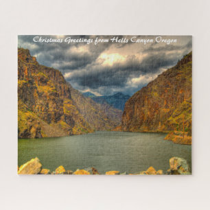 Hells Canyon Oregon. Christmas Greetings Jigsaw Puzzle