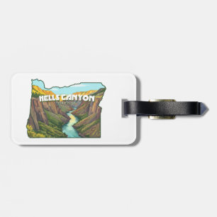 Hells Canyon Oregon Map Luggage Tag
