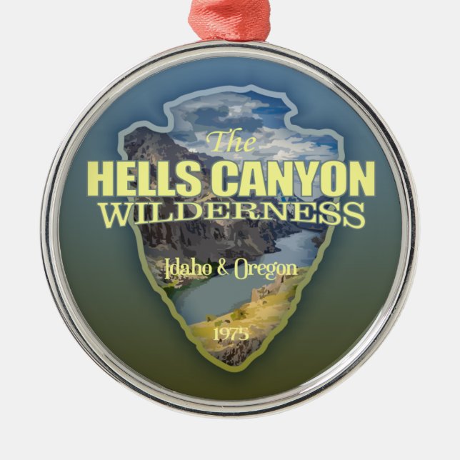 Hells Canyon WA (arrowhead) Metal Tree Decoration (Front)