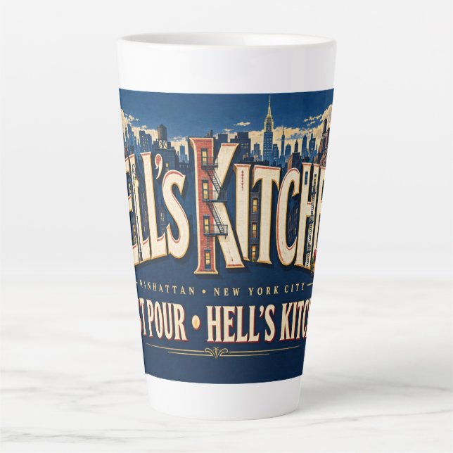 Hell's Kitchen Manhattan NYC Latte Mug (Front)