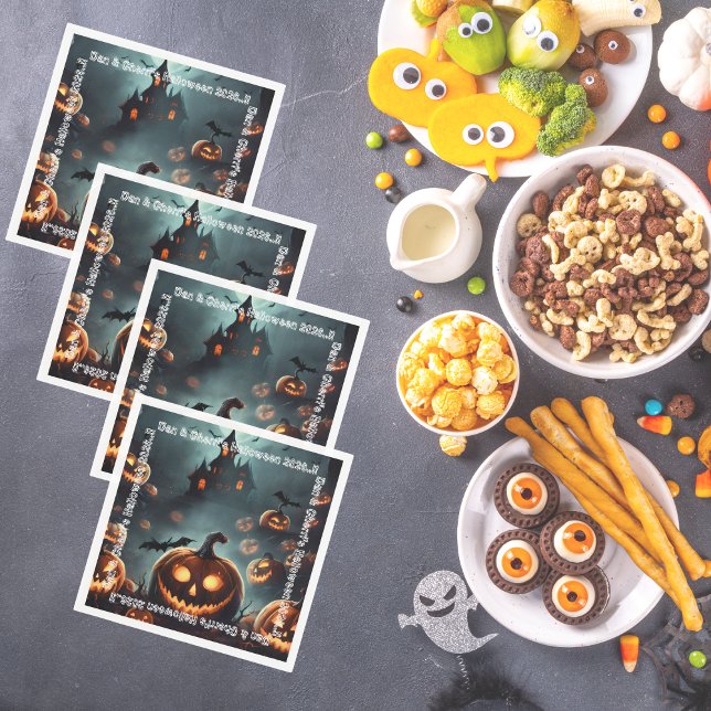 Hells Pumpkin Halloween Party Napkin (Hells Pumpkin Halloween Party Napkins)