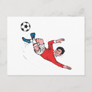 helluva soccer kick postcard