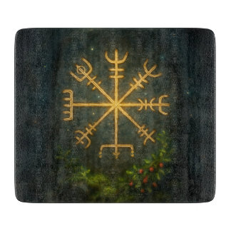Helm of Awe Aegishjalmur Norse Protective Symbol   Cutting Board