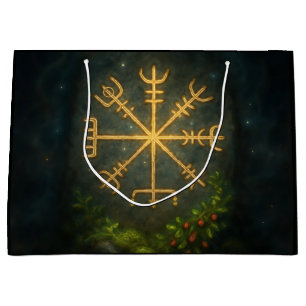 Helm of Awe Aegishjalmur Norse Protective Symbol Large Gift Bag