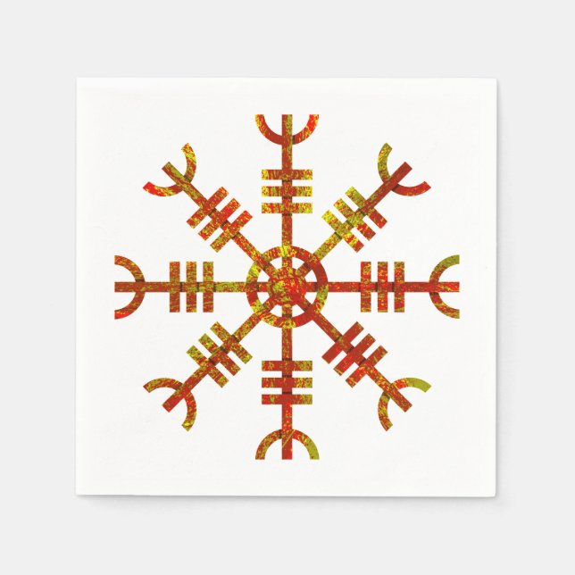 Helm Of Awe Ancient Viking Design Napkin (Front)