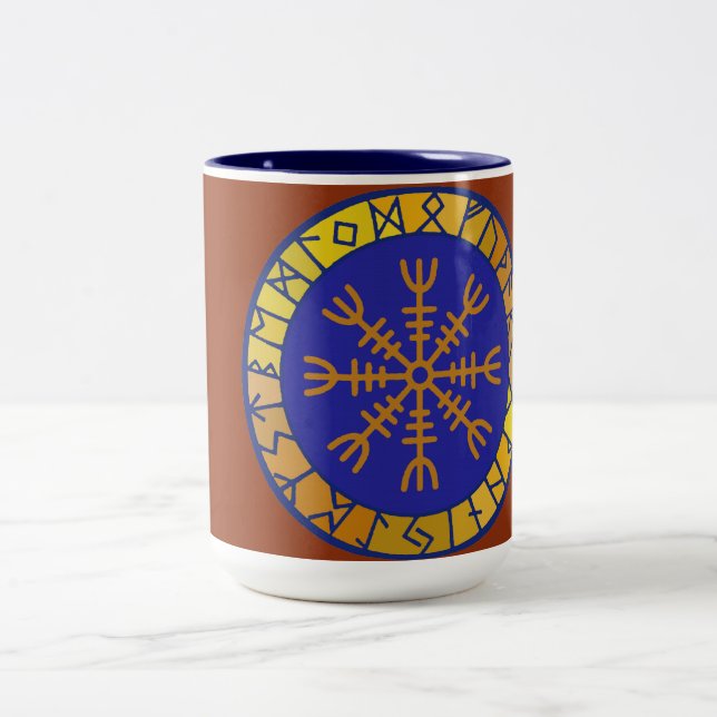 Helm of Awe Ceramic Drinking Mug (Center)