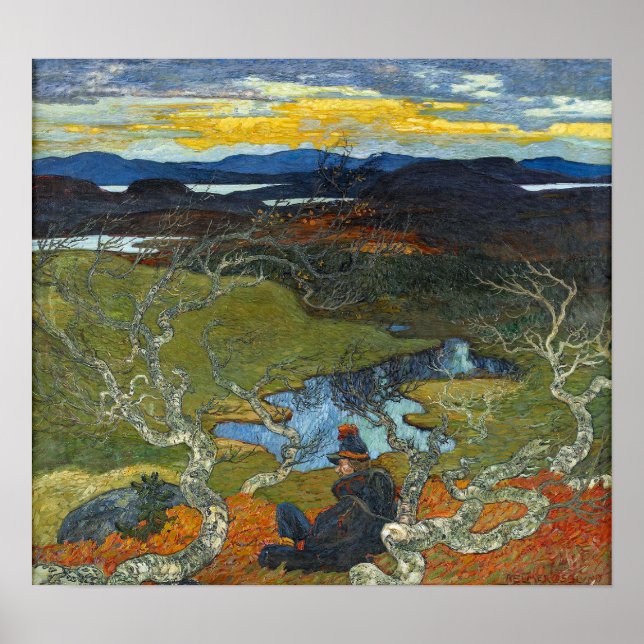 Helmer Osslund Spring Evening Behind Kiruna Poster (Front)