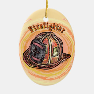 Helmet  Firefighter Ornament 