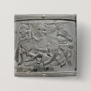 Helmet fragment, from Sutton Hoo Treasure 15 Cm Square Badge