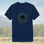 Helmet Hair Don't Care - English Equestrian Helmet T-Shirt<br><div class="desc">The words "Helmet Hair, Don't Care" encircle a classic black equestrian helmet. It is in an elegant turquoise and silver colour scheme. Your hair may be a mess after your horseback riding adventures but at least you lived to tell the tale, should anything have happened to you! Integrate this design...</div>