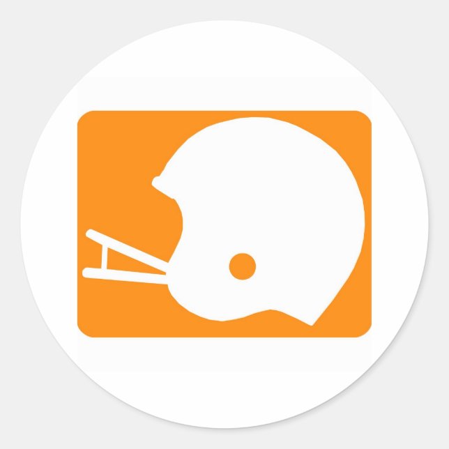 helmet logo classic round sticker (Front)