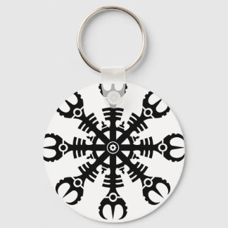 Helmet of awe - Aegishjalmur No.2 (black) Key Ring