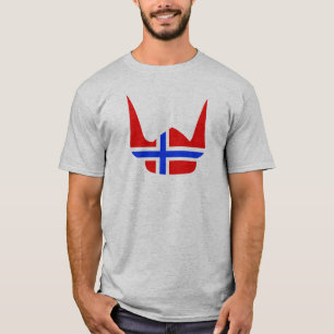Helmet Viking Flag Norway Design T-Shirt