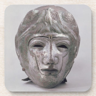 Helmet with Eagle Decoration, Roman (silver) Coaster