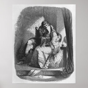 Heloise and Abelard kissing Poster