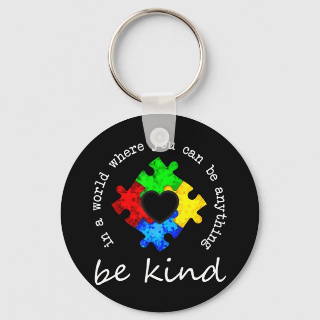 Help bring attention to autism awareness and accep key ring (Front)