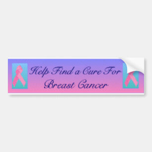 Help find a cure for breast cancer bumper sticker