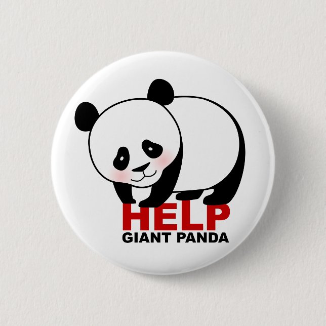 Help Giant Panda Button (Front)