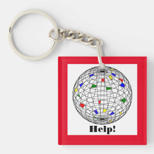 Help, Global warming,personalized Key Ring