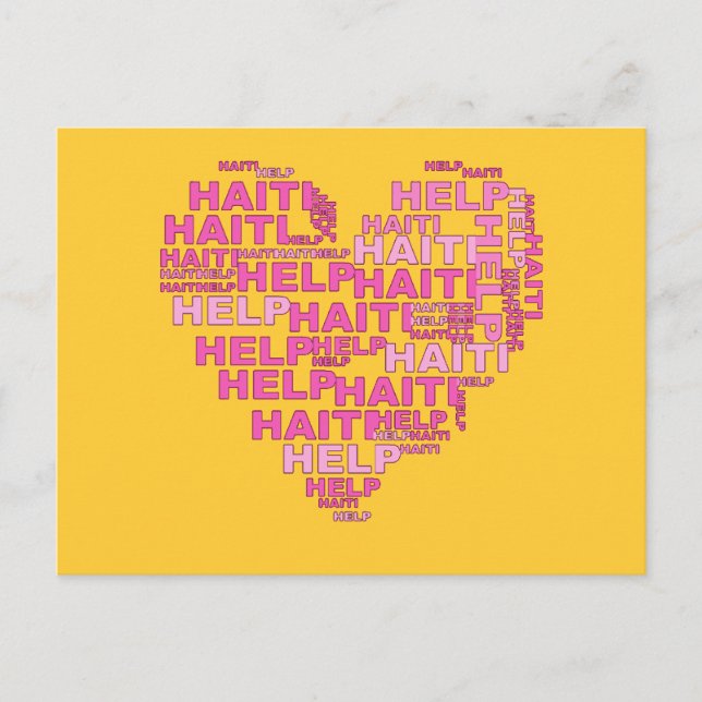 Help Haiti T shirt and Apparel Postcard (Front)