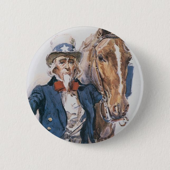 Help Him to Help U.S.! 6 Cm Round Badge (Front)