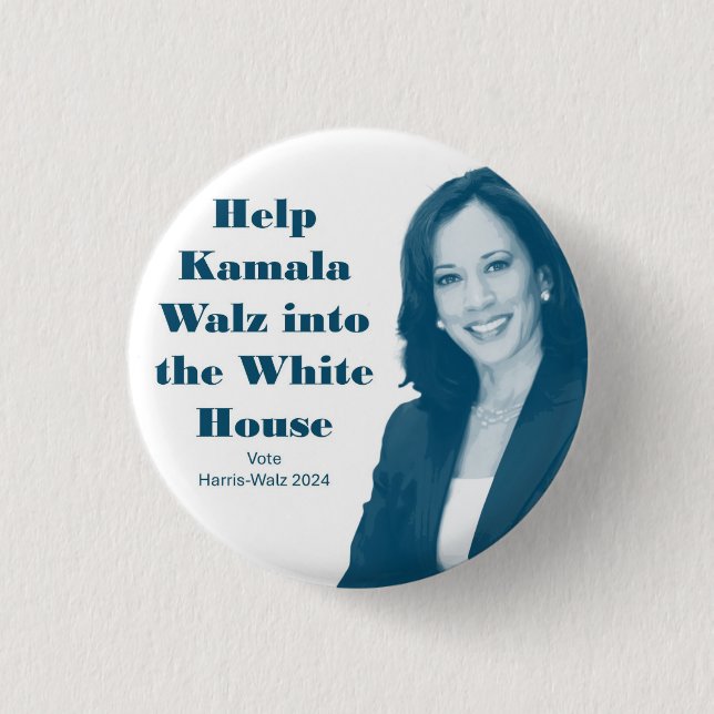 Help Kamala Walz into the White House 3 Cm Round Badge (Front)