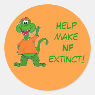 Help make NF extinct! Classic Round Sticker