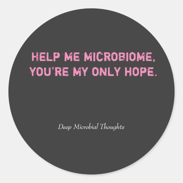 Help Me Microbiome Sticker (Front)