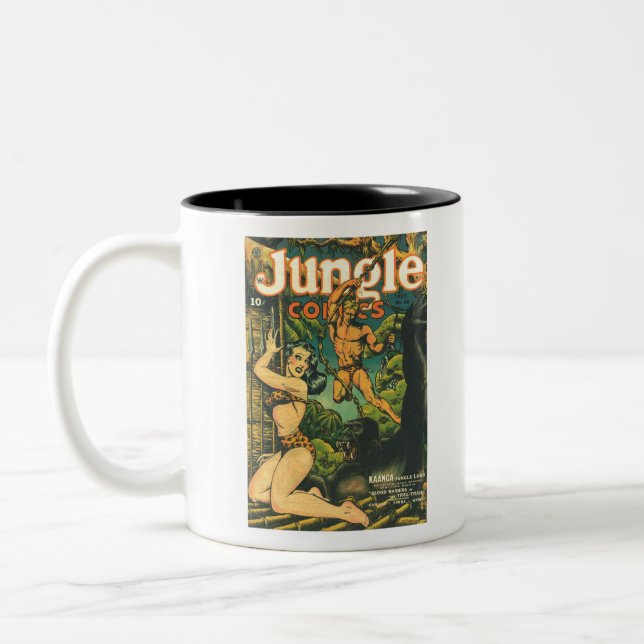 Help me Tarzan - Jungle - King of the Jungle - Leo Two-Tone Coffee Mug (Left)