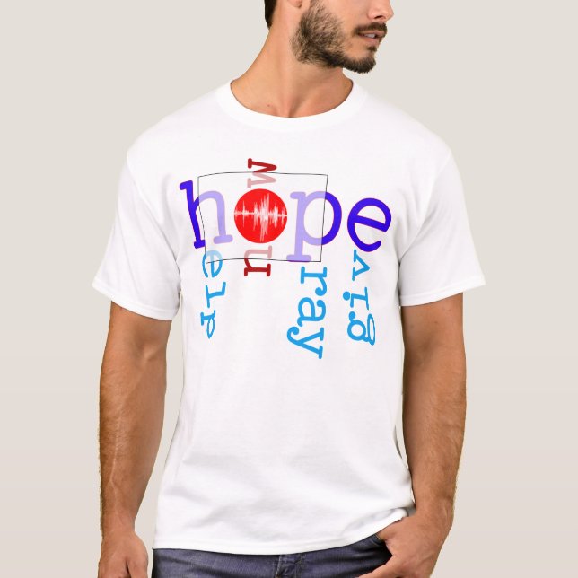 Help/Now/Pray/Give Japan T-Shirt (Front)