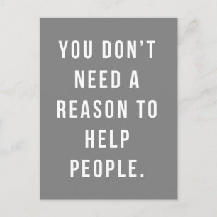 Help People Quote Postcard