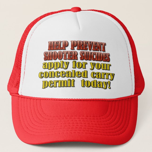 HELP PREVENT SHOOTER SUICIDES TRUCKER HAT (Front)