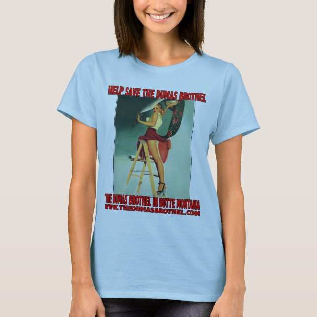 Help Save The Dumas Brothel Ladies Baby Doll T-Shirt (Front)
