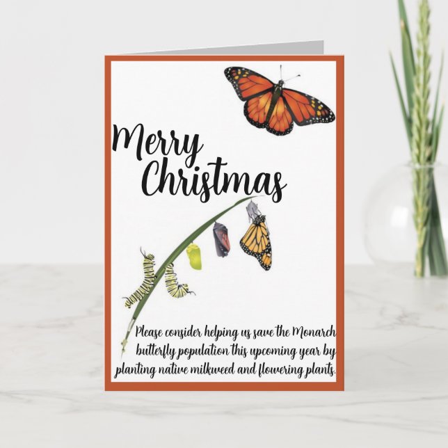 Help Save the Monarch butterfly Thank You Card (Front)