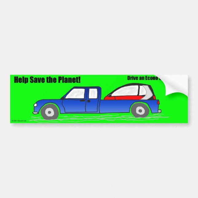 Help save the planet bumper sticker (Front)