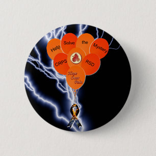 Help Solve the Mystery CRPS RSD Hope Over Pain Bal 6 Cm Round Badge