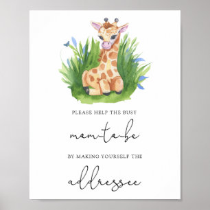 Help the Busy Mum-to-Be Address an Envelope Poster