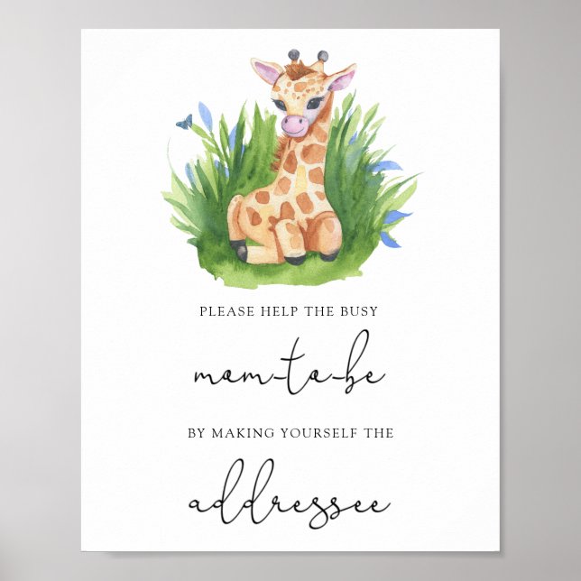 Help the Busy Mum-to-Be Address an Envelope Poster (Front)