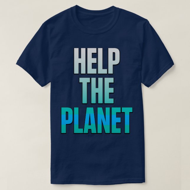 Help The Planet Water Wave T-Shirt (Design Front)