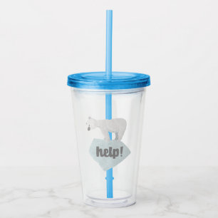 Help the Polar Bear Acrylic Tumbler