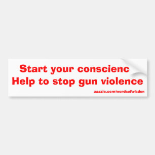 Help to stop gun violence bumper sticker