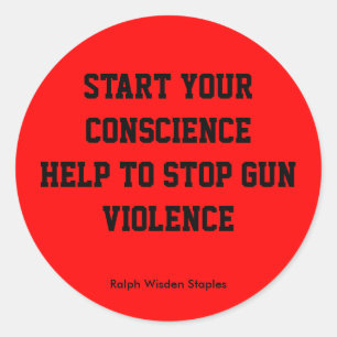 Help to stop gun violence classic round sticker