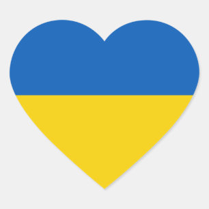 Help Ukraine Flag Heart Sticker