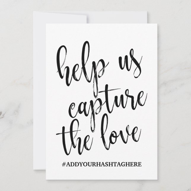 Help us Capture the Love Affordable Sign (Front)